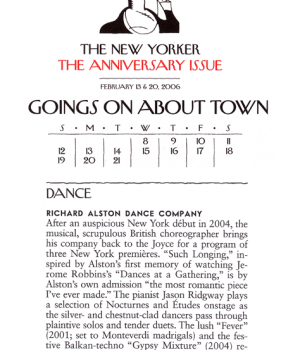 Goings On About Town: Richard Alston Dance Company