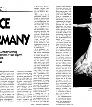 Pina Bausch: The Voice From Germany