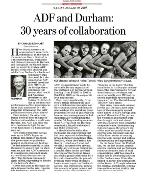 ADF and Durham: 30 years of collaboration
