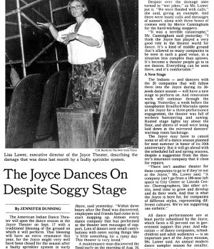 The Joyce Dances On Despite Soggy Stage