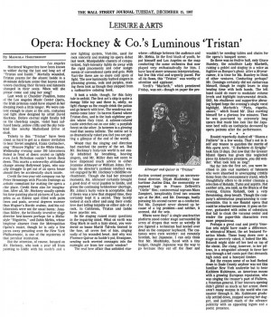 Opera: Hockney & Co.’s Luminous ‘Tristan’
