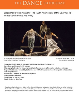Liz Lerman’s “Healing Wars” -The 150th Anniversary of the Civil War Reminds Us Where We Are Today