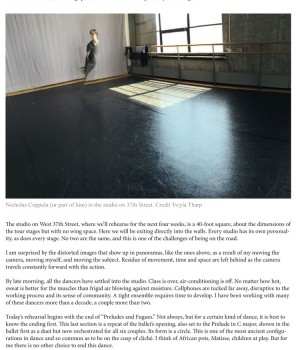 Twyla Tharp’s Rehearsal: On the First Day, No Surprises Please