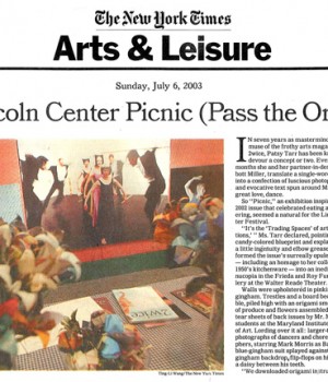 It’s a Lincoln Center Picnic (Pass the Origami, Please)