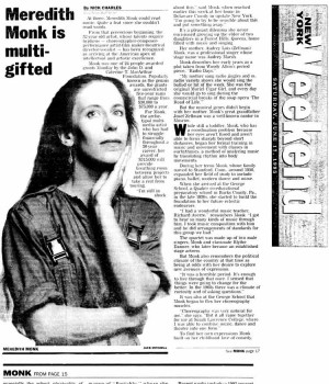 For art’s sake, Meredith Monk is multi-gifted