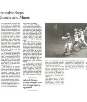 Percussive Steps From Streets and Mines