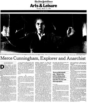 Merce Cunningham, Explorer and Anarchist