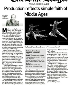 Production reflects simple faith of Middle Ages