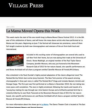 La Mama Moves! Opens this Week