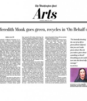 Meredith Monk goes green, recycles in new work ‘On Behalf of Nature’