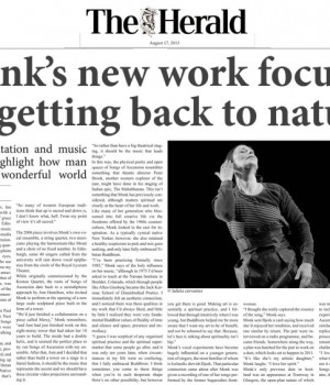 Monk’s New Work Focuses?on Getting Back to Nature